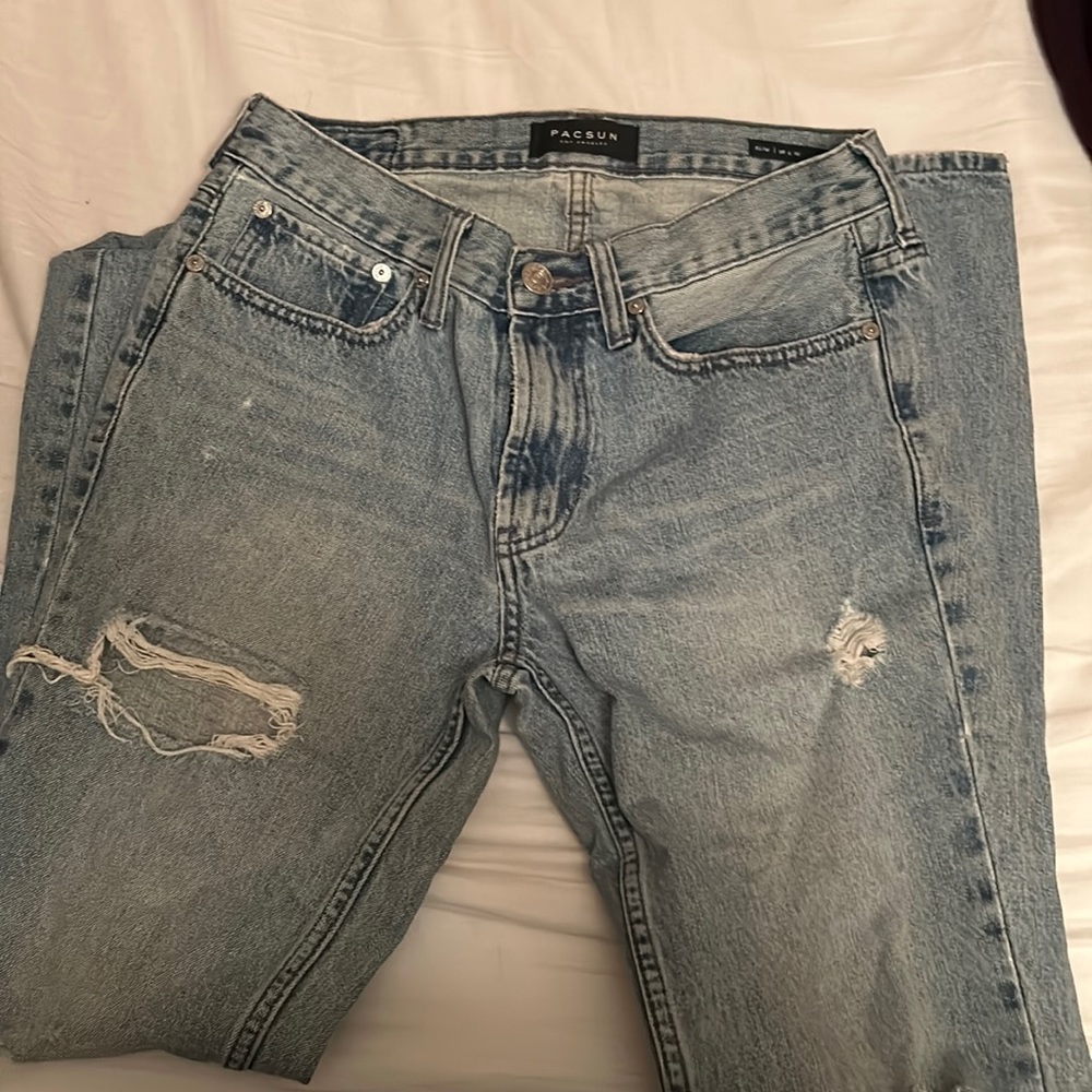 Slim fit pac sun ripped jeans